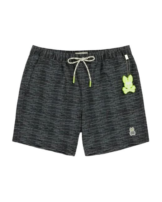 Psycho Bunny Lukas Hand Drawn Zwembroek in het Gray voor heren