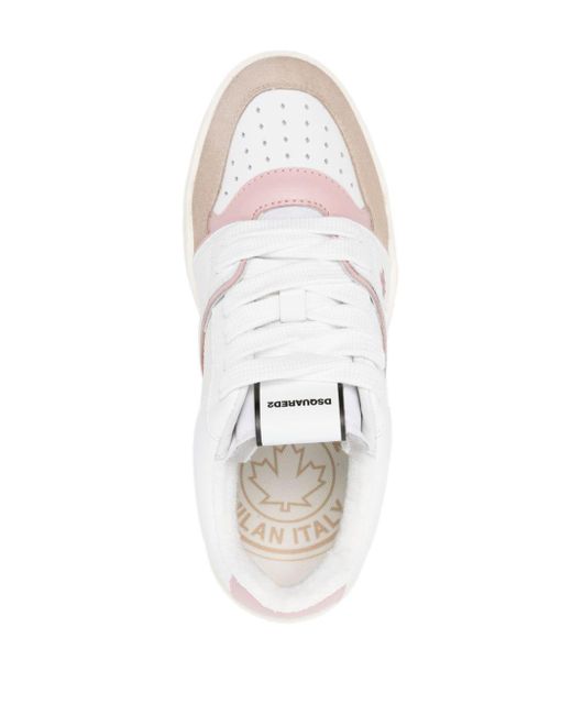DSquared² Sneakers Met Vlakken in het White