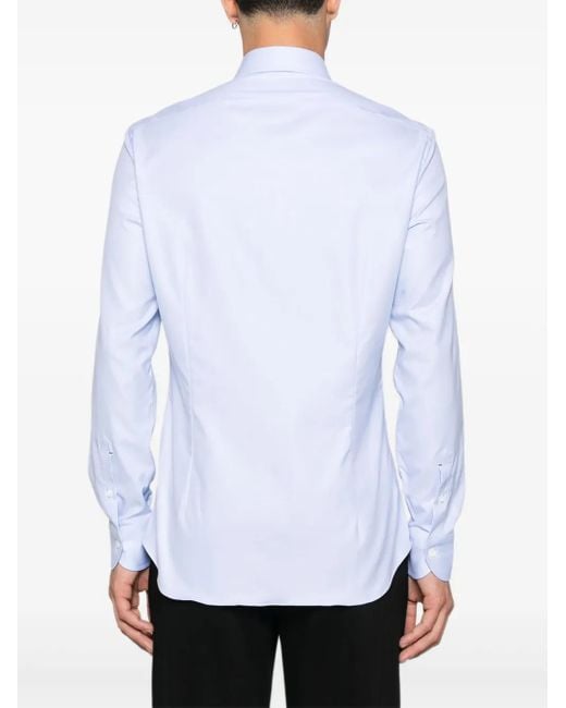 Camicia A Maniche Lunghe di Mazzarelli in White da Uomo
