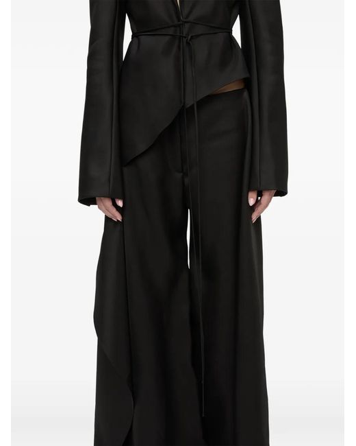 Christopher Esber Black Released Towel Trousers