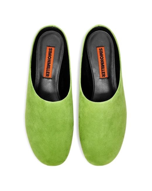 Simon Miller Green Riad Suede Mules