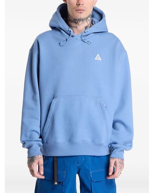 Nike Blue Acg Tuff Fleece Hoodie for men