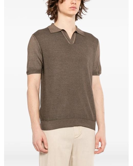 Canali Gray Knitted Top for men