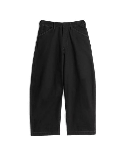 Lemaire Black Maxi Workwear Pants for men