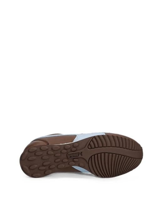 PUMA Brown Sprint Round-Toe Low-Top Sneakers