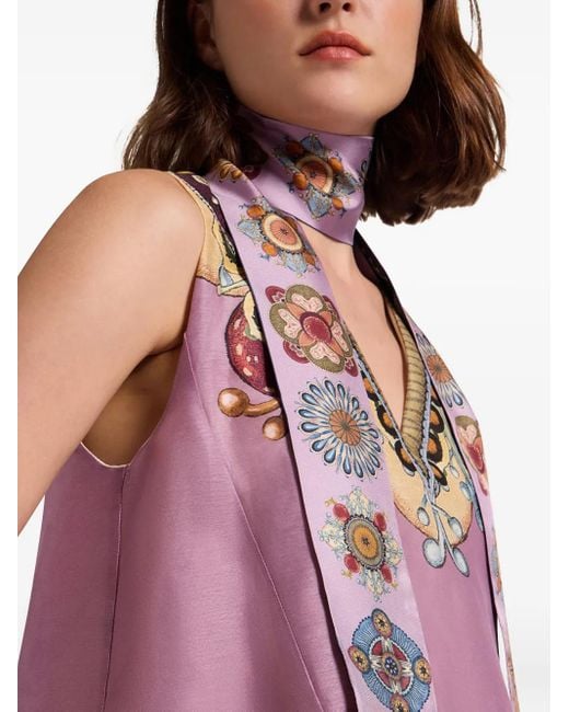 LaDoubleJ White Nucleus-Print Scarf