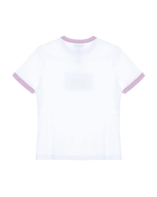 Maison Kitsuné White T-Shirt mit Logo-Print
