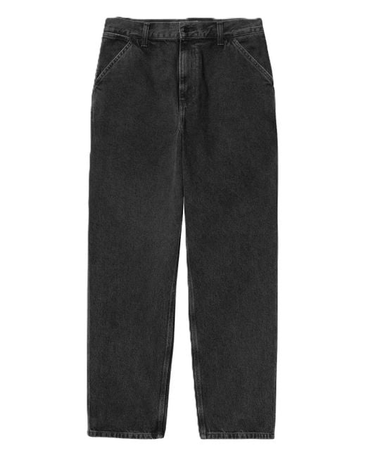 Carhartt Black Back-Pocket Belt-Loops Jeans for men