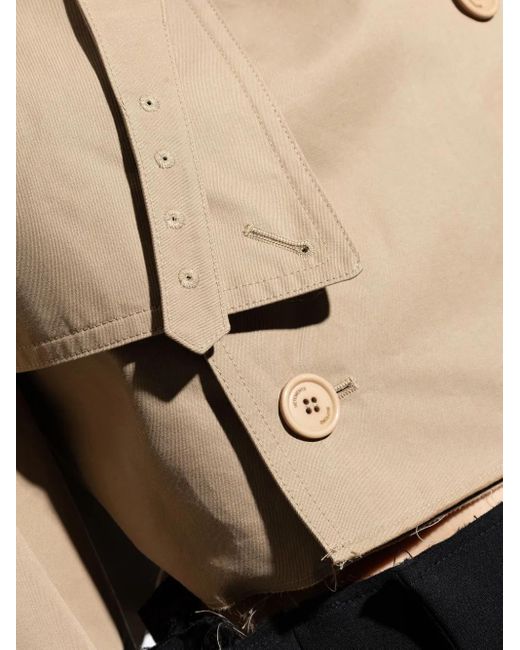 Vetements Natural Cropped Trench Jacket
