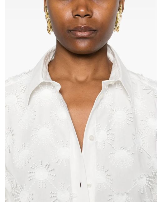 Camisa con bordado MSGM de color White