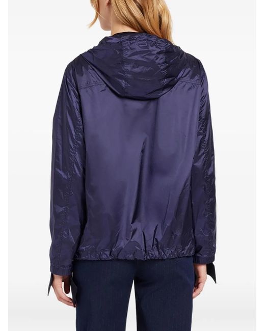 Ports 1961 Blue Ocean Breeze Hooded-Drawstring Jacket