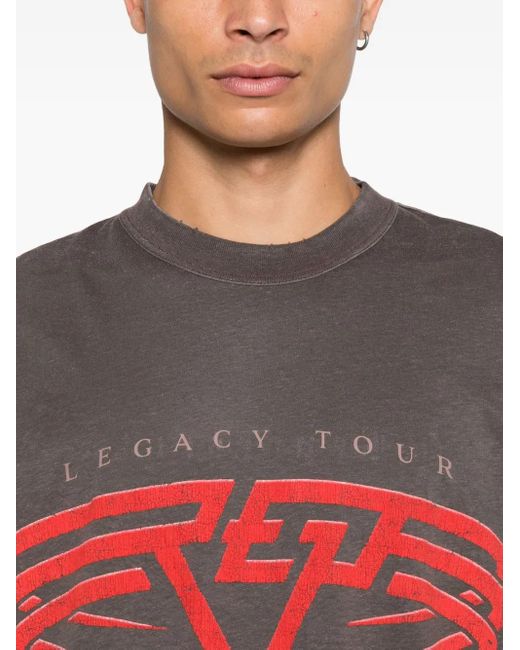 Represent Gray Logo-Print T-Shirt for men