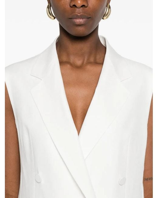 Tagliatore White Bernice Double-Breasted Blazer