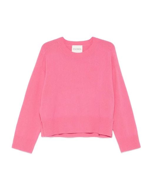 Jersey de lana con cuello redondo Closed de color Pink