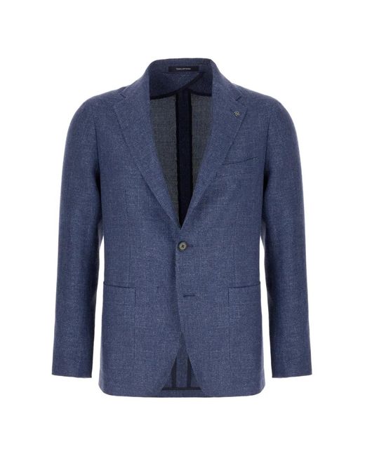 Tagliatore Blue Single-Breasted Blazer for men
