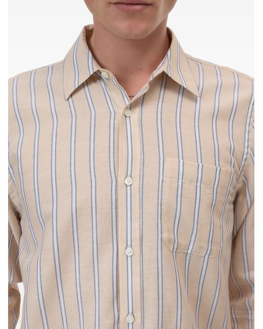 Camicia A Righe di Closed in White da Uomo