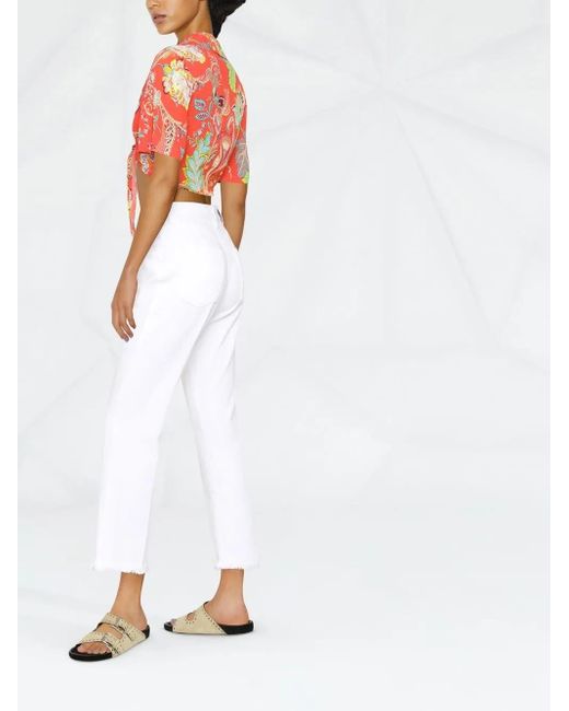 Vaqueros Kate Crop con dobladillo deshilachado Jacob Cohen de color White