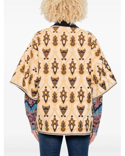 Etro Natural Patterned Short-Sleeved Jacket
