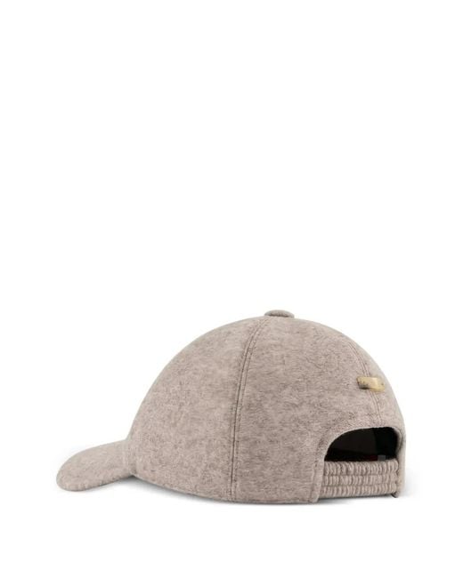 Fedeli Gray Logo-Plaque Cap for men