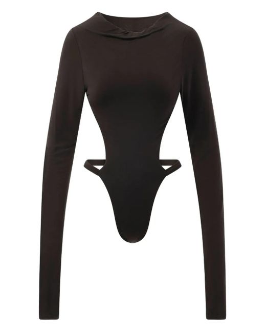 Entire studios Black Cutout Long-Sleeve Bodysuit