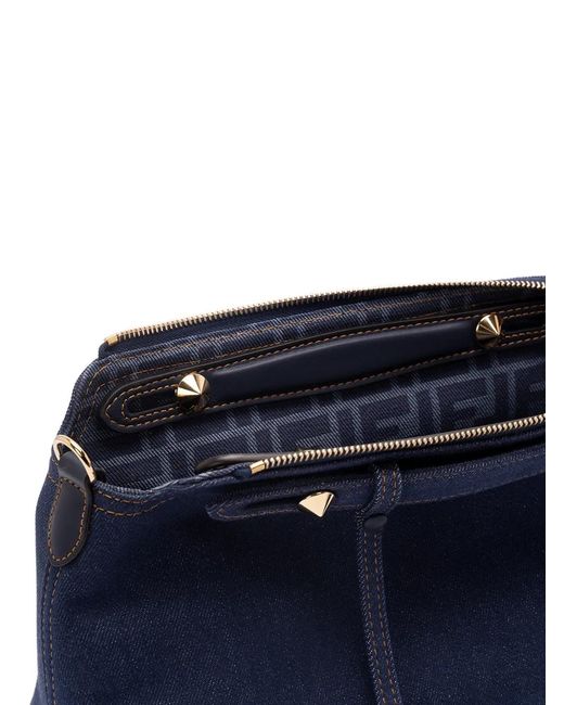 Fendi Blue Mittelgroße By The Way Schultertasche
