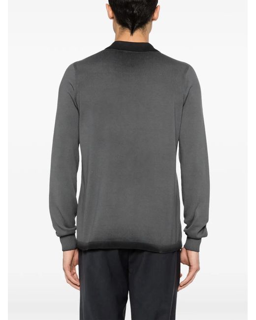 AROVESCIO Gray Buttoned Long-Sleeved Shirt for men