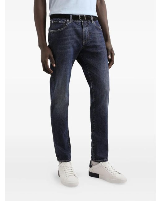 Dolce & Gabbana Blue Denim Cotton Jeans for men