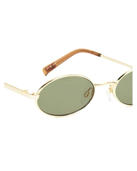 Le Specs Green Love Train Oval-Frame Sunglasses