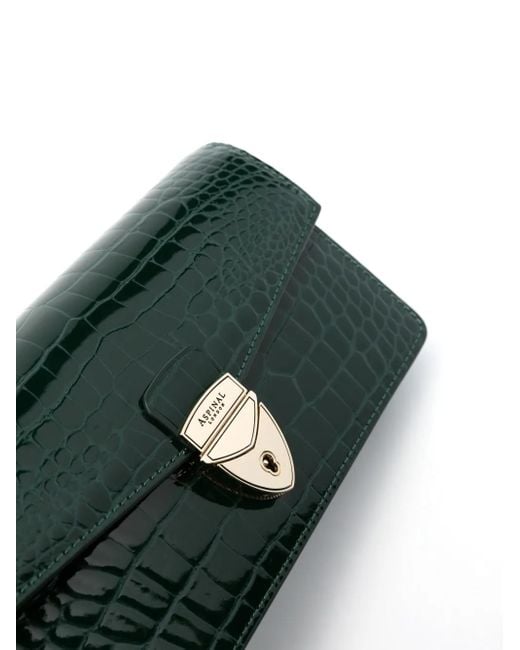 Borsa A Tracolla Mayfair Clutch 2 di Aspinal in Green