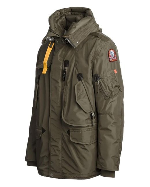 Parajumpers Green Right Hand Hooded Multi-Pocket Jacket for men