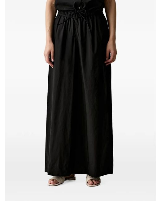 Benetton Black Elasticated-Waist Palazzo Pants