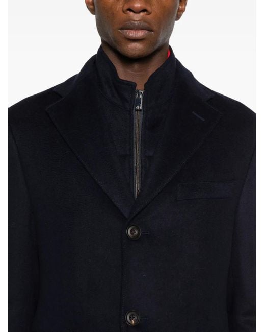 Corneliani Blue Single-Breasted Coat for men