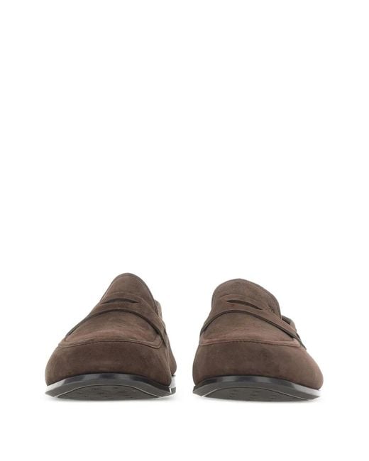 Fabi Brown Penny-Strap Loafers for men