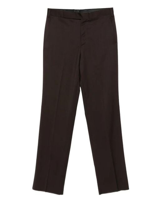Lardini Black Tapered Tailored Trousers for men
