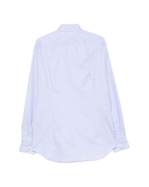 Corneliani White Button-Down Collar Shirt for men