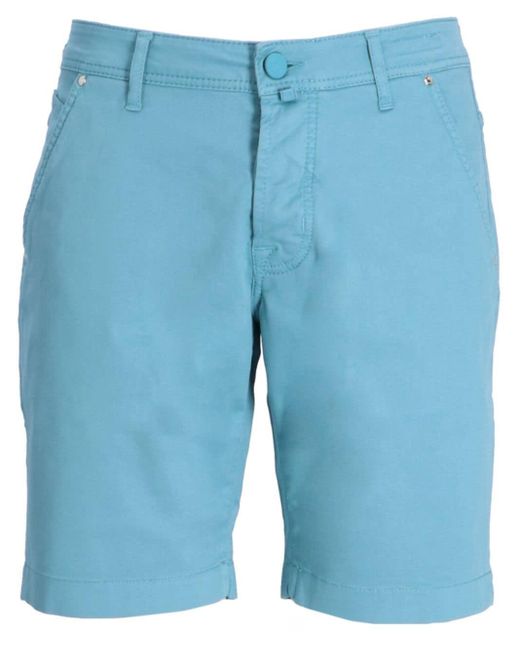 Jacob Cohen Blue Logo-appliqué Slim-cut Bermuda Shorts for men