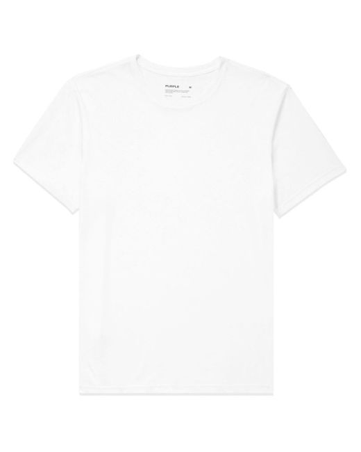 Purple Brand White Short-sleeve Cotton T-shirt (set Of Three) for men