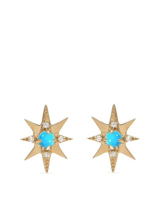 Eden Presley Blue Star-Motif Stud Earrings
