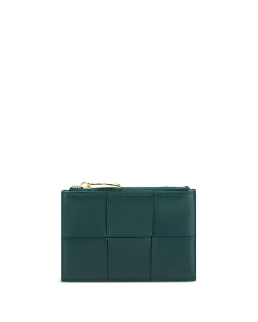 Bottega Veneta Green Cassette Leather Wallet