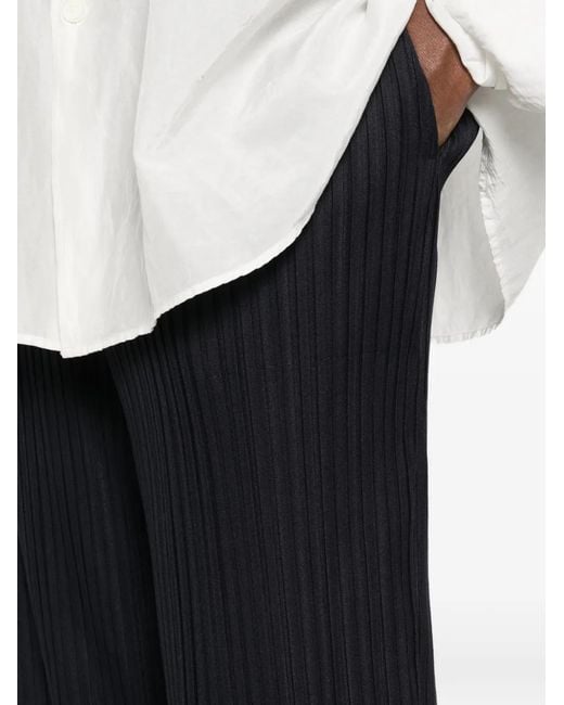 GONGDID DESIGN Blue Pleated Tapered Trousers for men