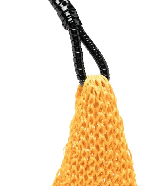 Plan C Orange Knitted Tote Bag