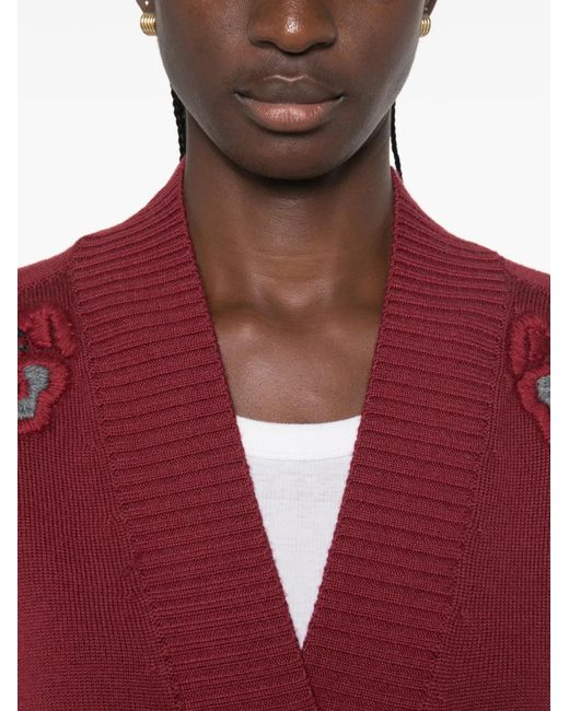 ERMANNO FIRENZE Floral-Embroidered Cardigan
