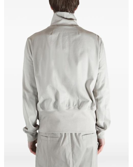 Rick Owens White Zip-Up Sweatshirt for men