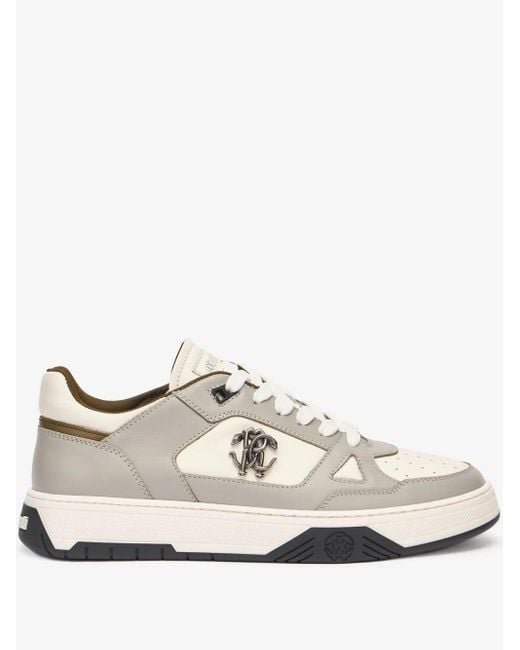 Roberto Cavalli White Rc-Logo Sneakers for men