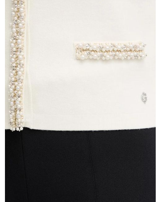 Guess White Strick Mit Perlen