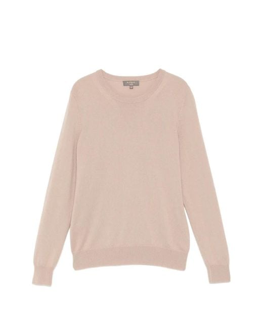 N.Peal Cashmere Natural Evie Round-Neck Top