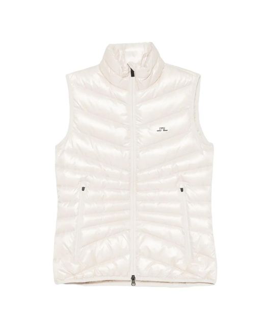 J.Lindeberg White Lara Light Down Gilet