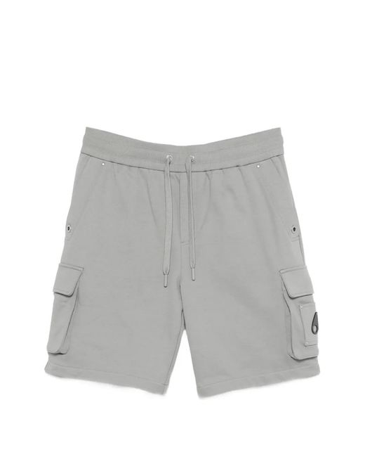 Moose Knuckles Gray Cargo Shorts for men