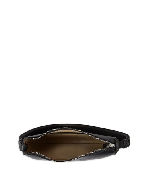 Karl Lagerfeld Black K/Circle Moon Perforated-Logo Shoulder Bag