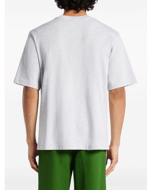 Casablancabrand White Logo-print Organic Cotton T-shirt for men